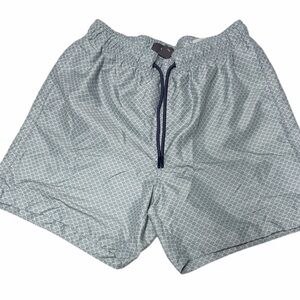 H&M Men's Patterned Light Gray Swim Trunks M